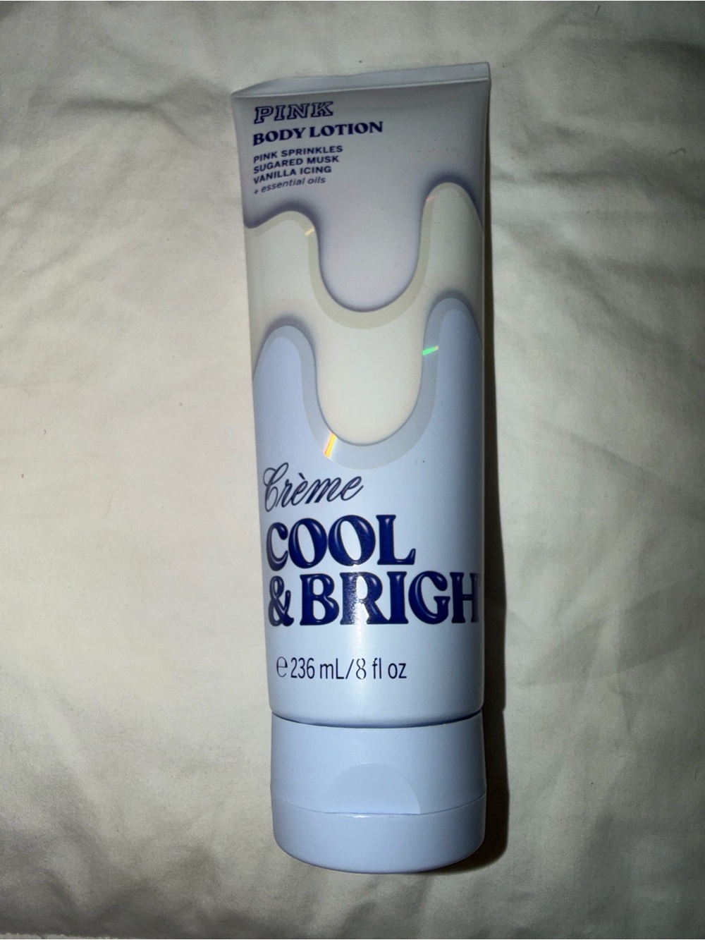 PINK Victoria's Secret Crème Cool & Bright Body Lotion - Light Blue